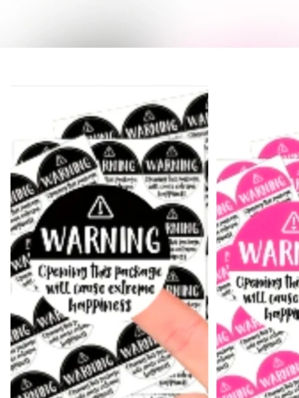 120 Stickers Warning This Package Will Cause Extreme Happiness